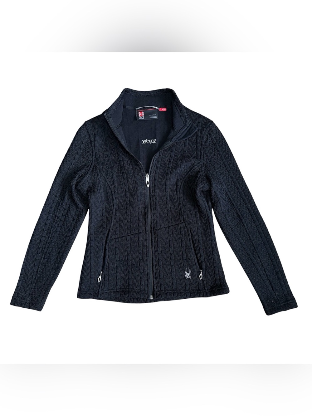Spyder Black Cable core Sweater